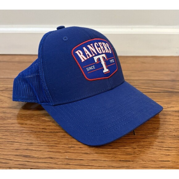'47 Brand Texas Rangers Royal Squad Adjustable Snapback Trucker Hat Blue Cap - Picture 1 of 7